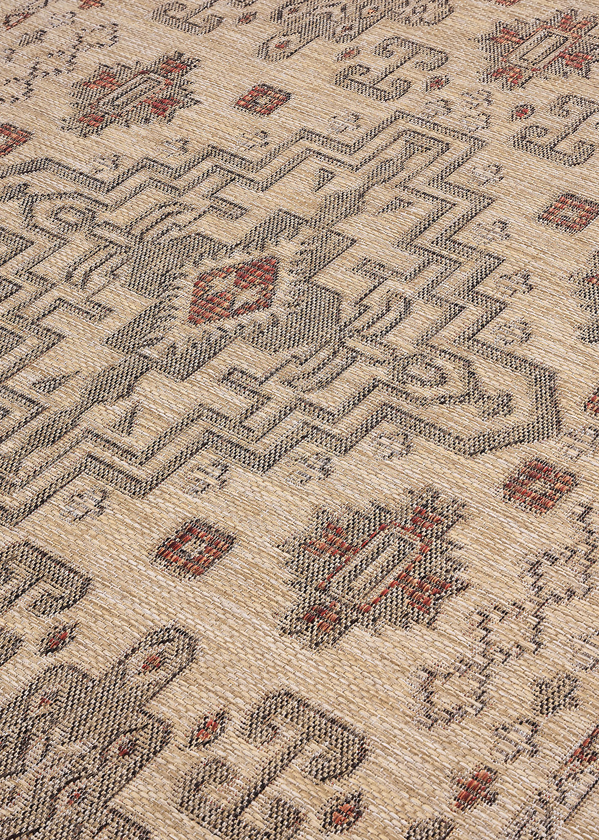 TEPPICH YUCANA Beige Outdoor Flachgewebe 120/170 cm - Beige, Textil (120/170cm) - Tapiso