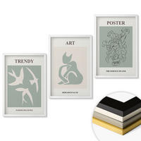 WANDBILDER 3er-Set - 40x60 cm Weißer Rahmen - Matisses stilvolle Illustrationen - Weiß, Kunststoff (40/60cm) - ArtPrintCave