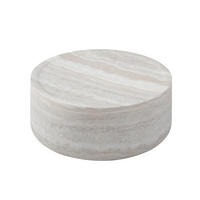 RUNDER BEISTELLTISCH Cremeweiß - Beige, Holzwerkstoff (80/80/30.5cm)