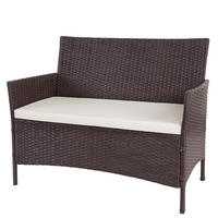 GARTENBANK 83x106x60cm Braun-meliert/Creme - Braun, Metall (106/83/60cm) - PROREGAL