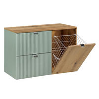 WASCHTISCHUNTERSCHRANK 90.4cm Jade Grün - Grün, Holzwerkstoff (90.4/59.5/40cm) - Petits-meubles
