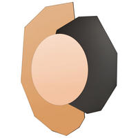 WANDSPIEGEL 62/80 cm Roségold Troyon - Roségold/Schwarz, Glas (62/80/2cm) - Beliani