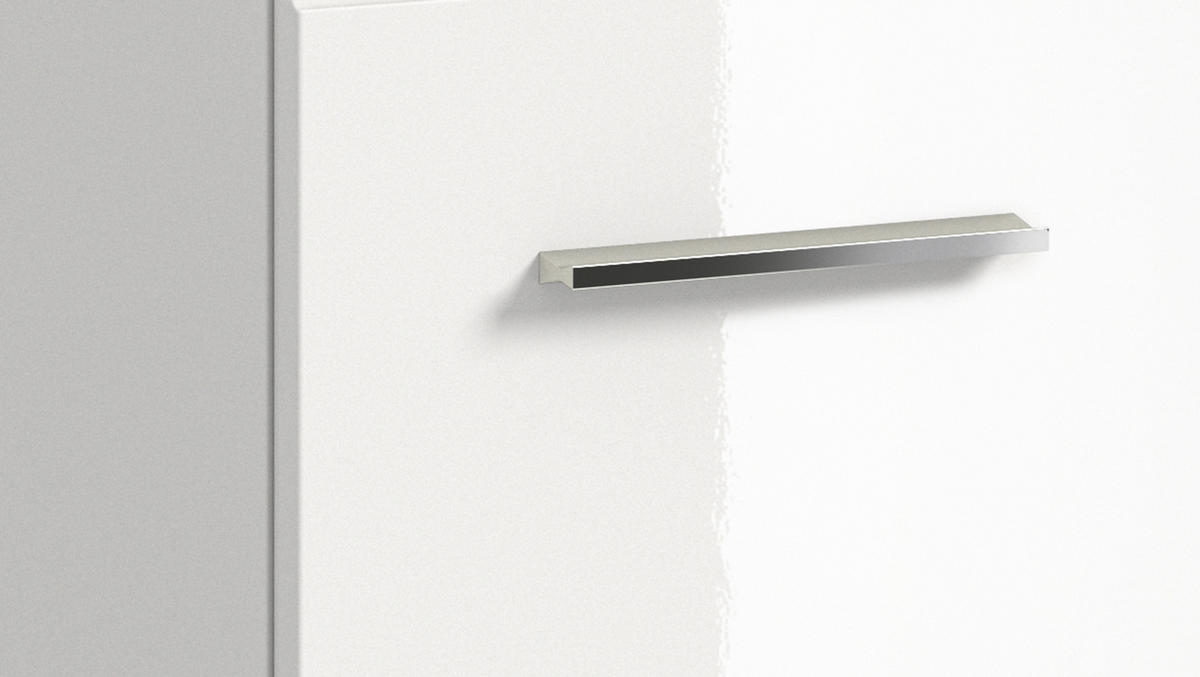 WASCHTISCH inkl. Waschbecken ICE (B/H/T: ca. 60/55/46 cm) in Weiß/weiß hochglanz - Weiß, Holzwerkstoff (60/55/46cm)