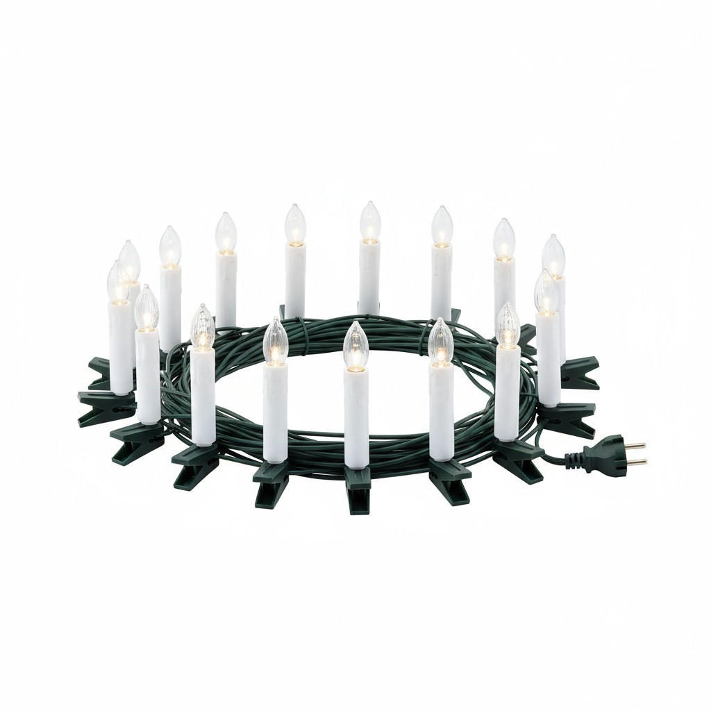 LED-LICHTER Kerzenform Weihnachten - Weiß, Kunststoff (25/1/400cm) - Home Styling Collection