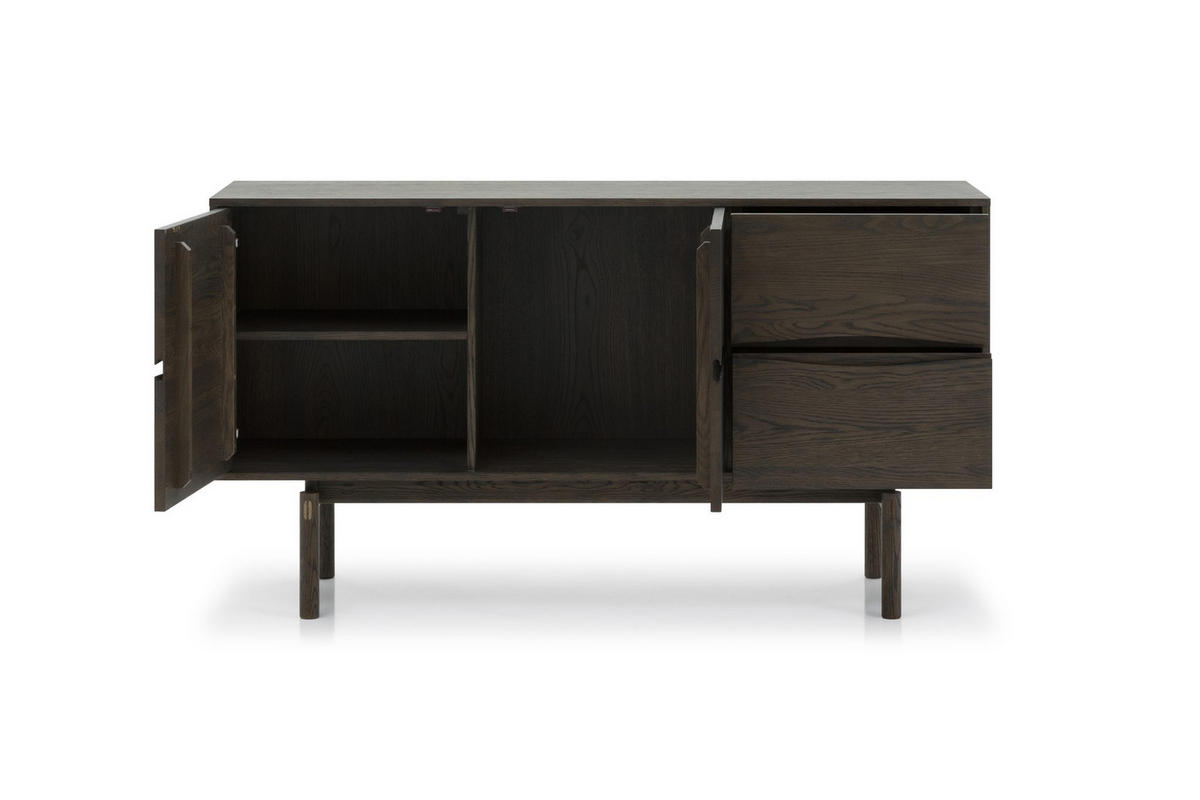SIDEBOARD Celeste, Braune Massiveiche - Braun, Holz (45/82/150cm) - WOODEK