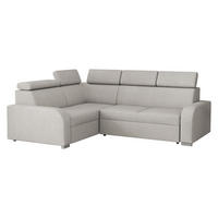 ECKSOFA Oslo 2rR1 80 - Silberfarben/Hellgrau, Holz/Kunststoff (250/200cm) - MIRJAN24