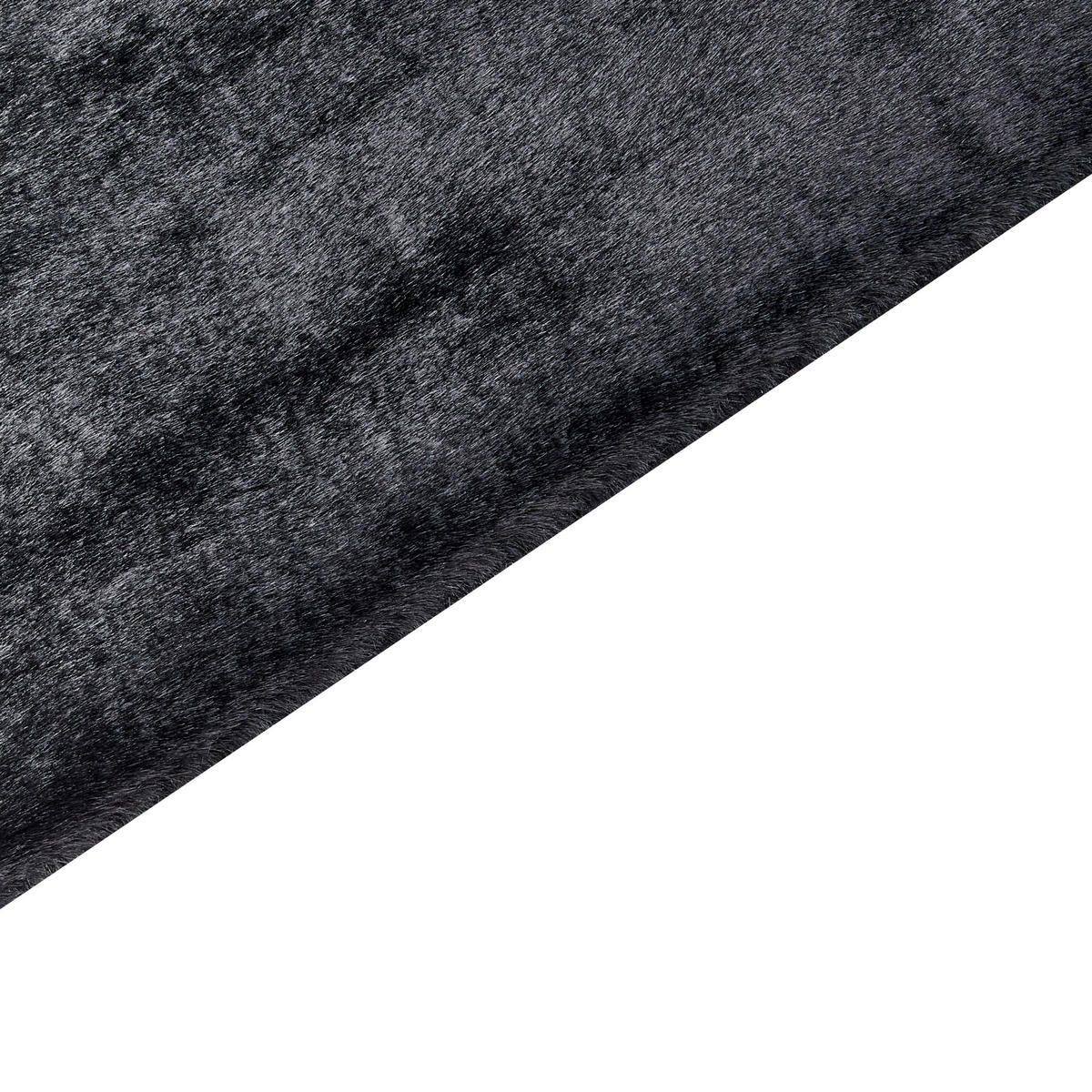 SHAGGY-KUNSTFELLTEPPICH Mirpur 230/160 cm - Grau, Kunststoff (160/230cm) - Beliani