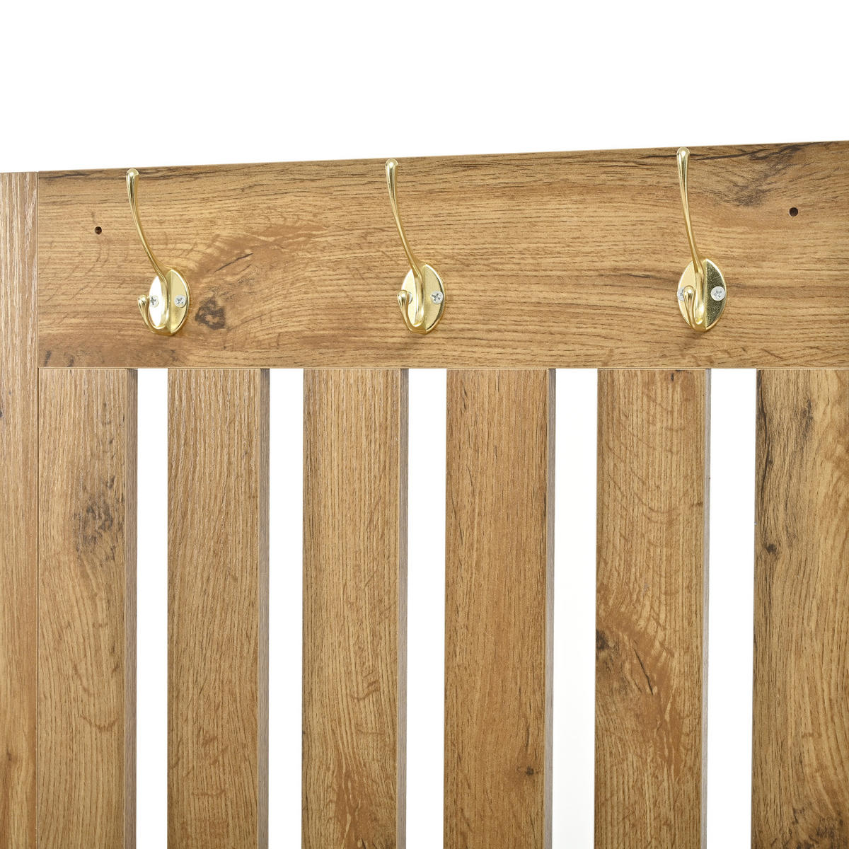 GARDEROBE Garderoben-Set mit Sitzbank und Spiegel, Haken, Schuhschrank, Rattanoptik, Flur Stauraum MDF Natur - Naturfarben, Glas/Holzwerkstoff (99.5/180/26cm) - EVRYAE