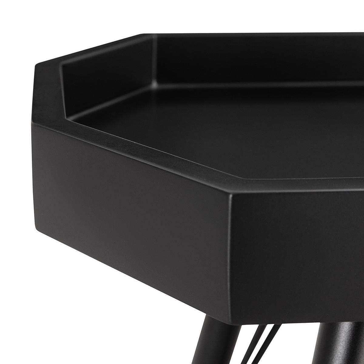 COUCHTISCH - Holzwerkstoff / Metall - Schwarz, Holzwerkstoff/Metall (40/80/43cm) - home24