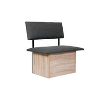 SITZBANK Das Raumwunder - Eichefarben/Grau, Holzwerkstoff/Textil (48/88/85cm) - Kundler Home