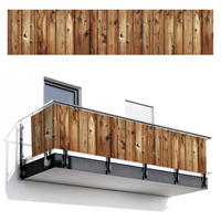 BALKON-SICHTSCHUTZ Holz - Regale - Braun - Buchefarben, Kunststoff (500/110cm) - MuchoWow
