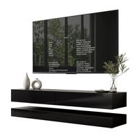 TV-RACK SKY 140 cm, Schwarz hochglanz - Schwarz, Holzwerkstoff (140/25/34cm) - Lookway