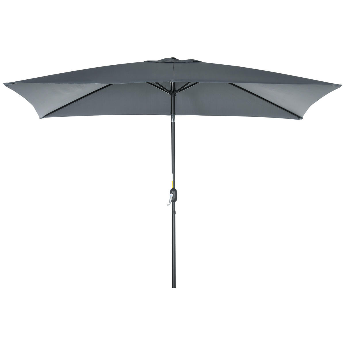 SONNENSCHIRM DE-11440 rechteckig, neigbar, 3 x 2 m Dunkelgrau - Dunkelgrau, Metall (198/294cm) - ComfortXL