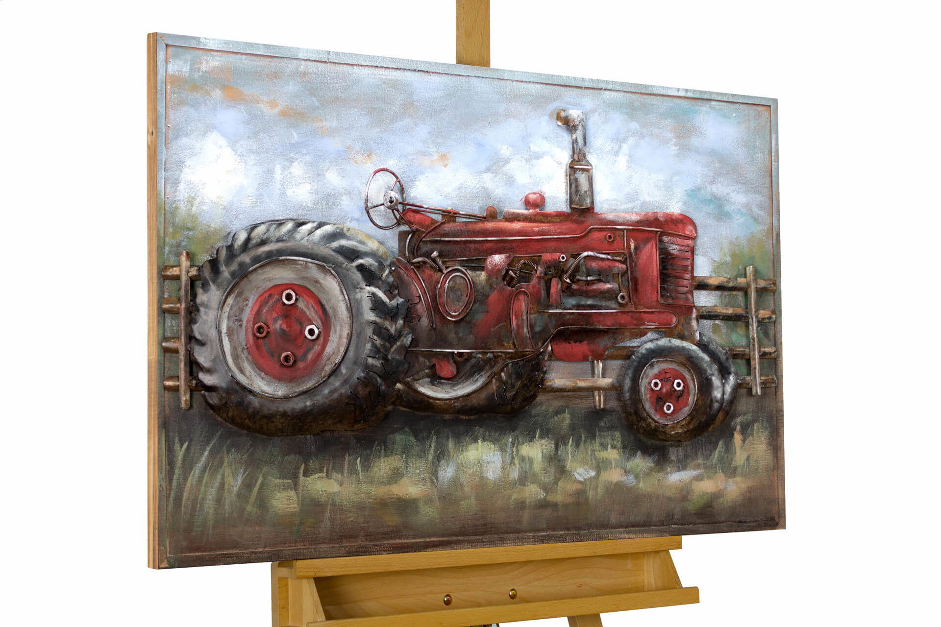 KUNSTLOFT KOVOVÝ OBRAZ KRÁSNÝ VENKOVSKÝ ŽIVOT, 90/60 CM