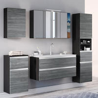 BADMÖBEL-SET 5-TLG. Apia-03 - Grau, Holzwerkstoff (220/200/47cm) - Lomado