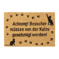 KOKOSFUSSMATTE - Hellbraun, Kunststoff/Textil (60/40cm) - Relaxdays