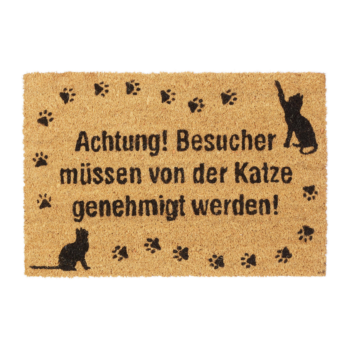KOKOSFUSSMATTE - Hellbraun, Kunststoff/Textil (60/40cm) - Relaxdays