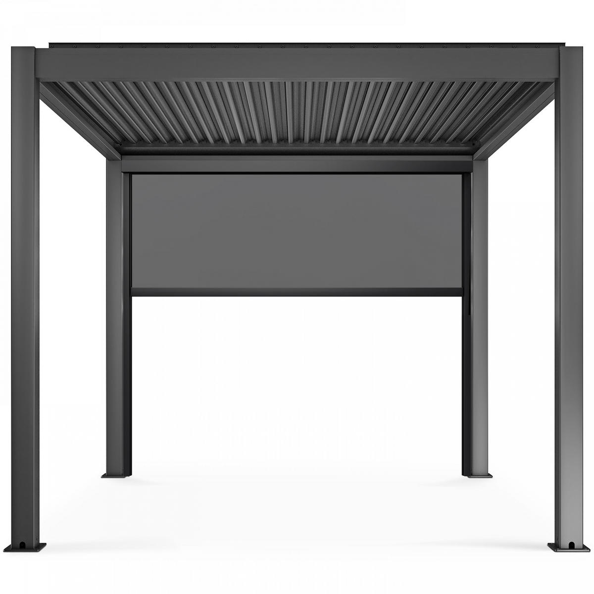 JALOUSIE 2,66x2,34m, Grau - Grau, Metall (234/2/266cm) - Oviala