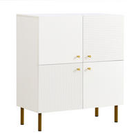 SIDEBOARD DE-37700 80/36/90 cm mit Türen Weiß - Weiß, Holzwerkstoff (80/90/36cm) - ComfortXL