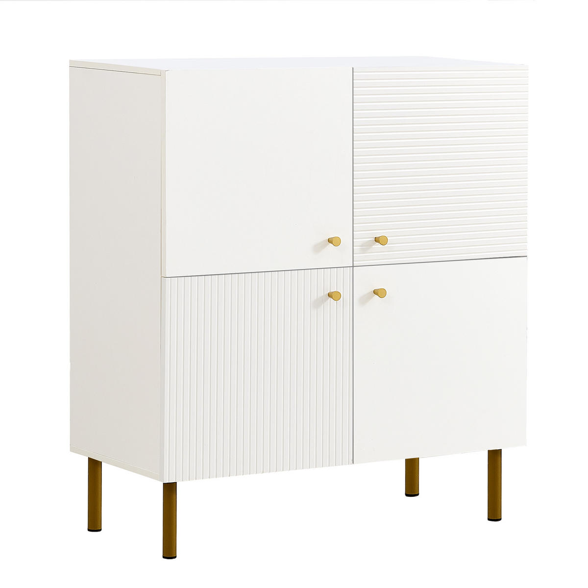 SIDEBOARD Weiß 80/36/90 cm - Weiß, Holzwerkstoff (80/90/36cm) - PANGIVO