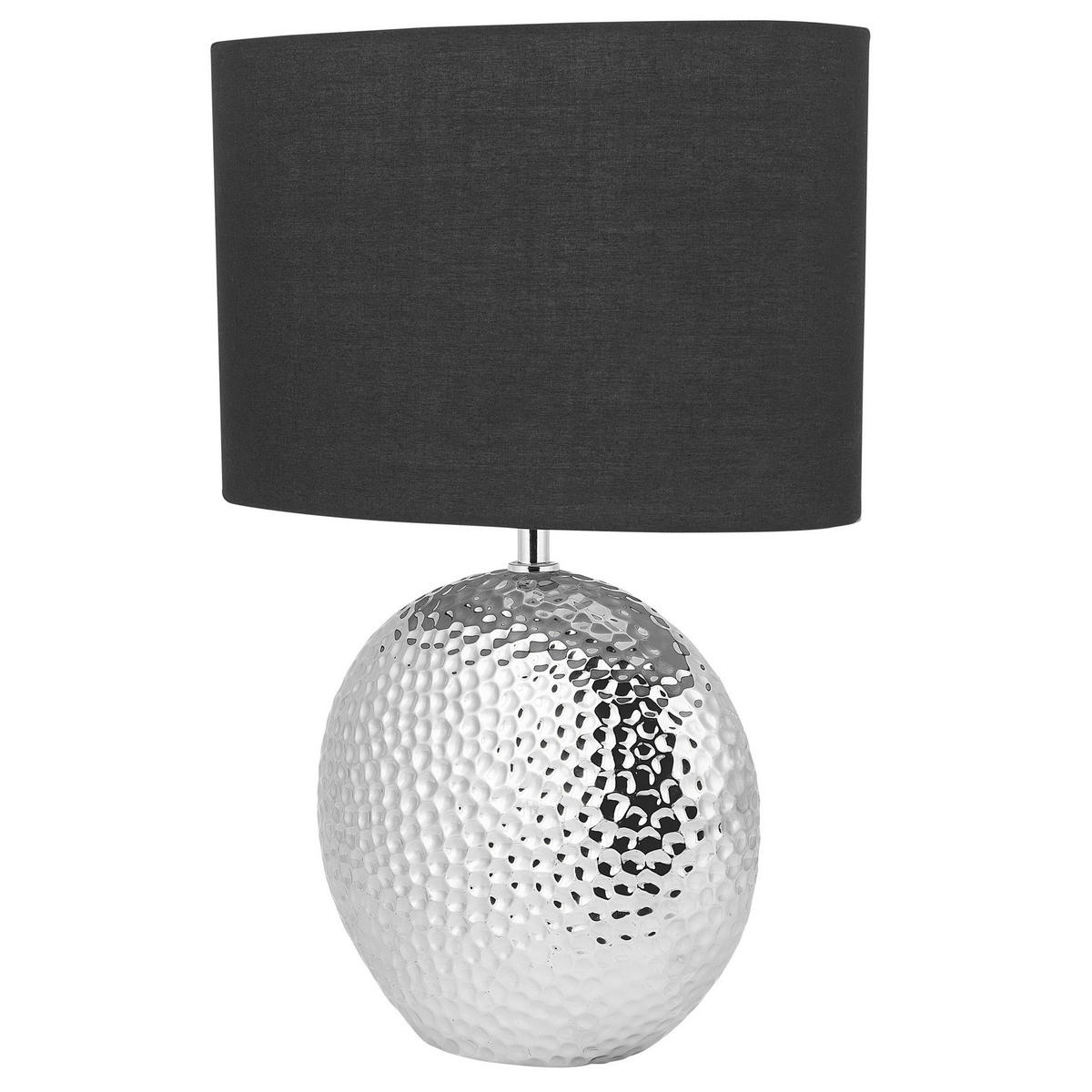 TISCHLAMPE Nasva 35/35/51 cm - Silberfarben, Keramik (35/35/51cm) - Beliani