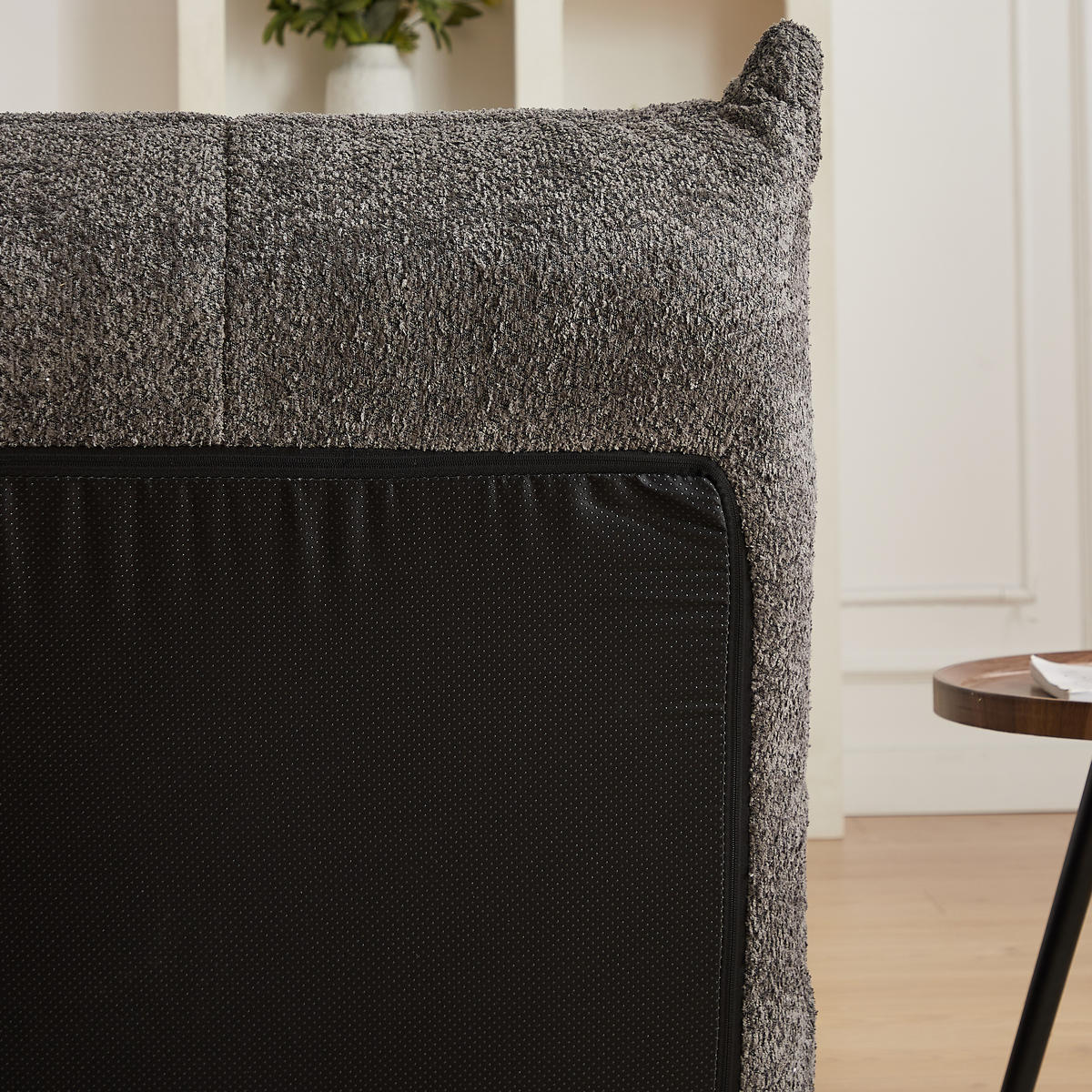SITZSACK Chenille Grau - Grau, Textil (127/83/99cm) - WISHDOR