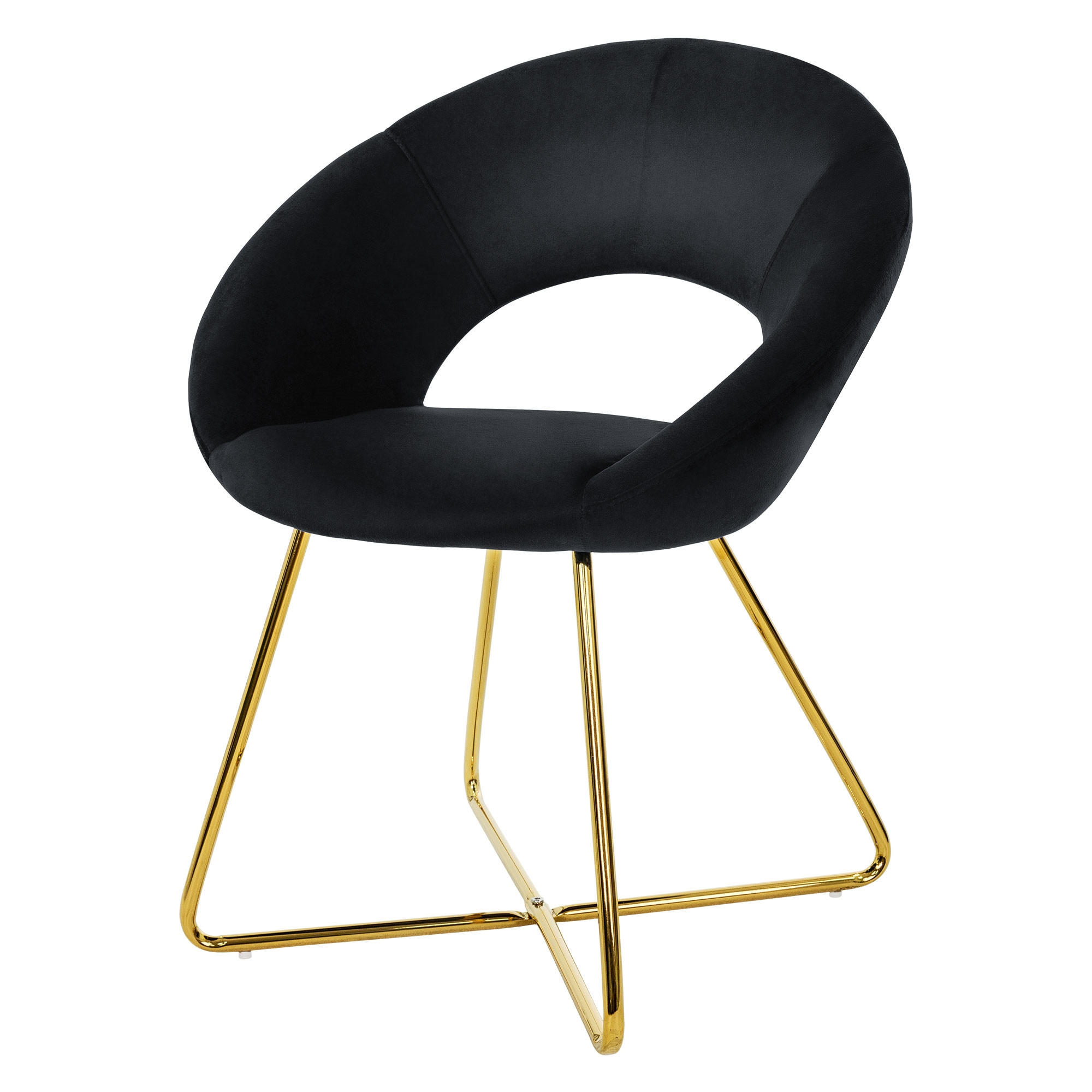 ML-DESIGN JÍDELNÍ ŽIDLE černý samet