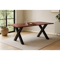 ESSTISCH ROXANA - Kastanienfarben/Beige, Holz (90/180/77cm) - SAM