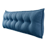 RÜCKENKISSEN Leinenlook Blau 180 cm - Blau, Textil (180/8cm) - Vercart