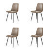 ESSZIMMERSTUHL Rib Beige 57/45/87 cm 4er-Set - Beige, Textil (45/87/57cm) - Hoyz Collection