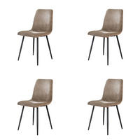 ESSZIMMERSTUHL Rib Beige 57/45/87 cm 4er-Set - Beige, Textil (45/87/57cm) - Hoyz Collection