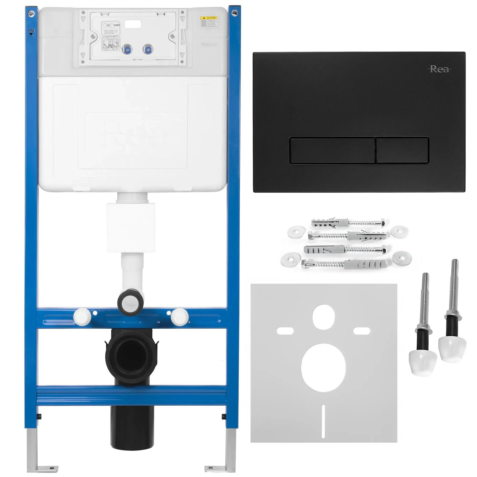 REA Vorwandelement Schwarz 52.5x103.5x16 cm