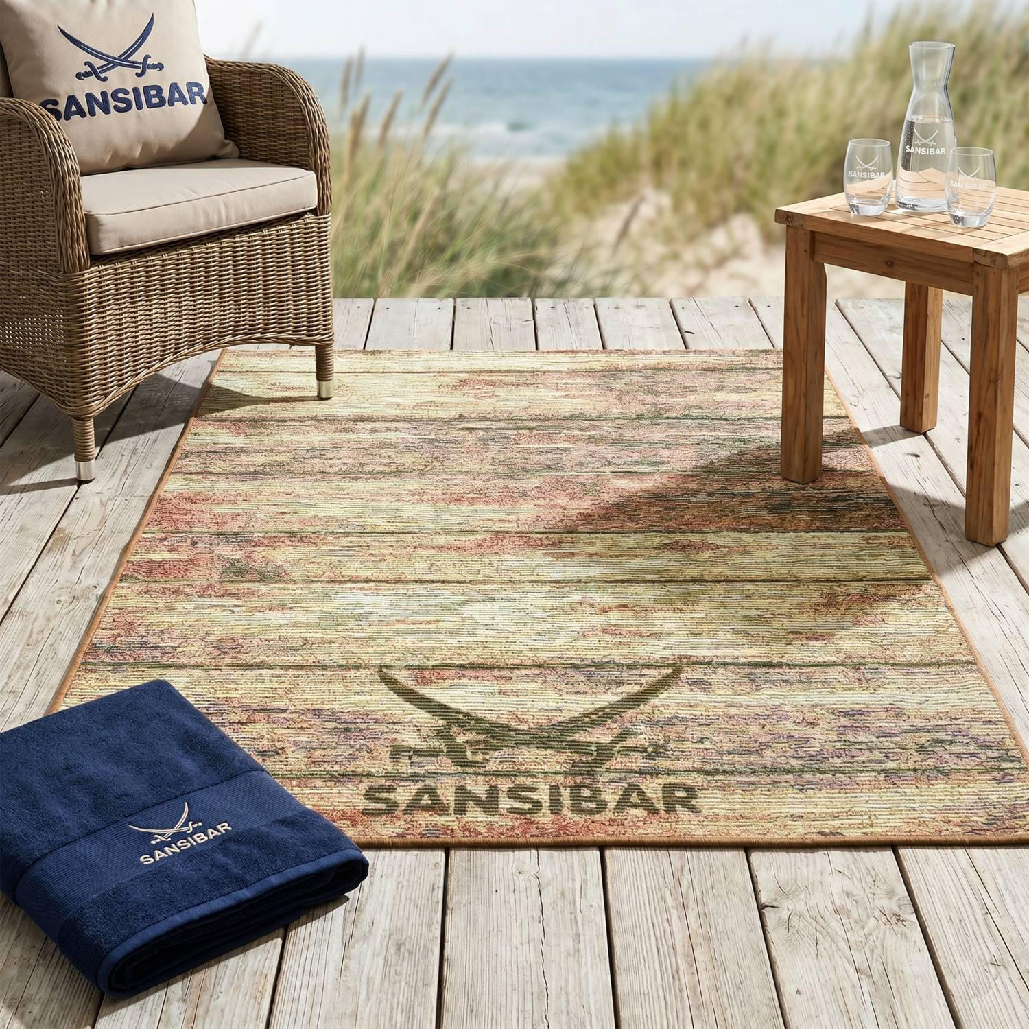 OUTDOORTEPPICH Rantum Beach 130x190 cm - Braun, Textil (130/190cm) - Sansibar SYLT