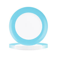 FRÜHSTÜCKSTELLER Liberty Pure Colors Lagoon Blue ø 22,5 cm 6er Set - Blau, Keramik (22.6cm) - Seltmann Weiden