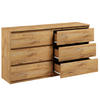 KOMMODE bella6 140 Artisan - Eiche Artisan, Holzwerkstoff (140/76/35cm) - roe furniture