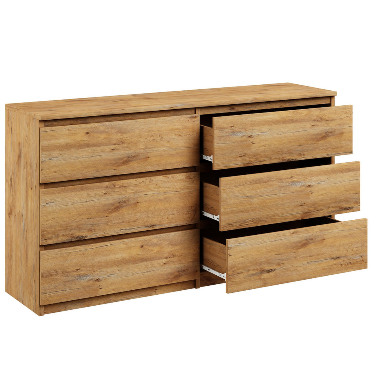 KOMMODE bella6 140 Artisan - Eiche Artisan, Holzwerkstoff (140/76/35cm) - roe furniture