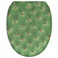 WC-SITZ mit Absenkautomatik & Top Fix Kaktus - Grün, Holzwerkstoff (37.7/5.5/48cm) - Sanilo