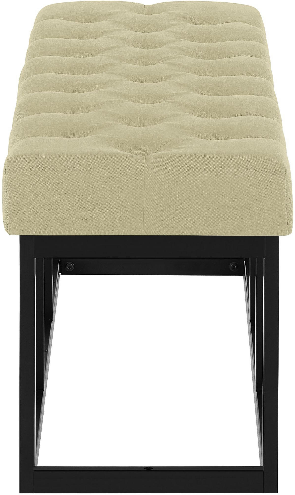 SITZBANK 120/38 cm Stoff Taupe - Taupe/Schwarz, Textil/Metall (120/46/38cm) - CLP