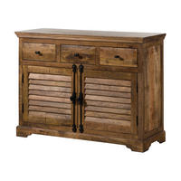 SIDEBOARD Mango 120x45x90 dunkelbraun geölt RODEZ #120 - Dunkelbraun, Holz (120/90/45cm) - Massivmoebel24