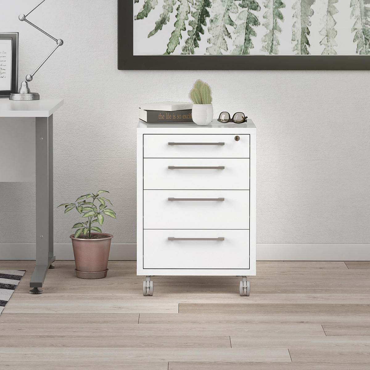 ROLLCONTAINER Weiß - Weiß, Holzwerkstoff (48/68/49cm) - ebuy24
