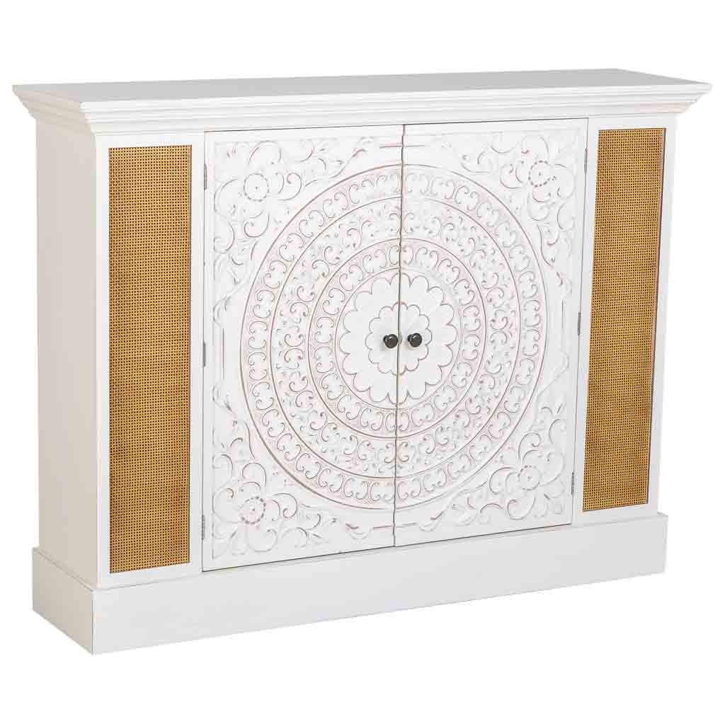 Wanderlust Holzschrank Weiß 130x99x33 cm