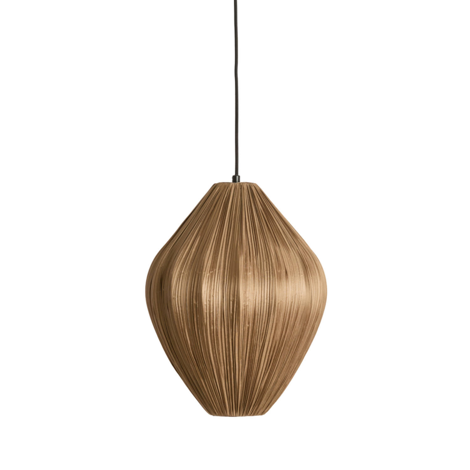 HÄNGELAMPE - Bronze - 36/36/44 cm - Messingfarben, Textil (36/36/44cm) - Light & Living