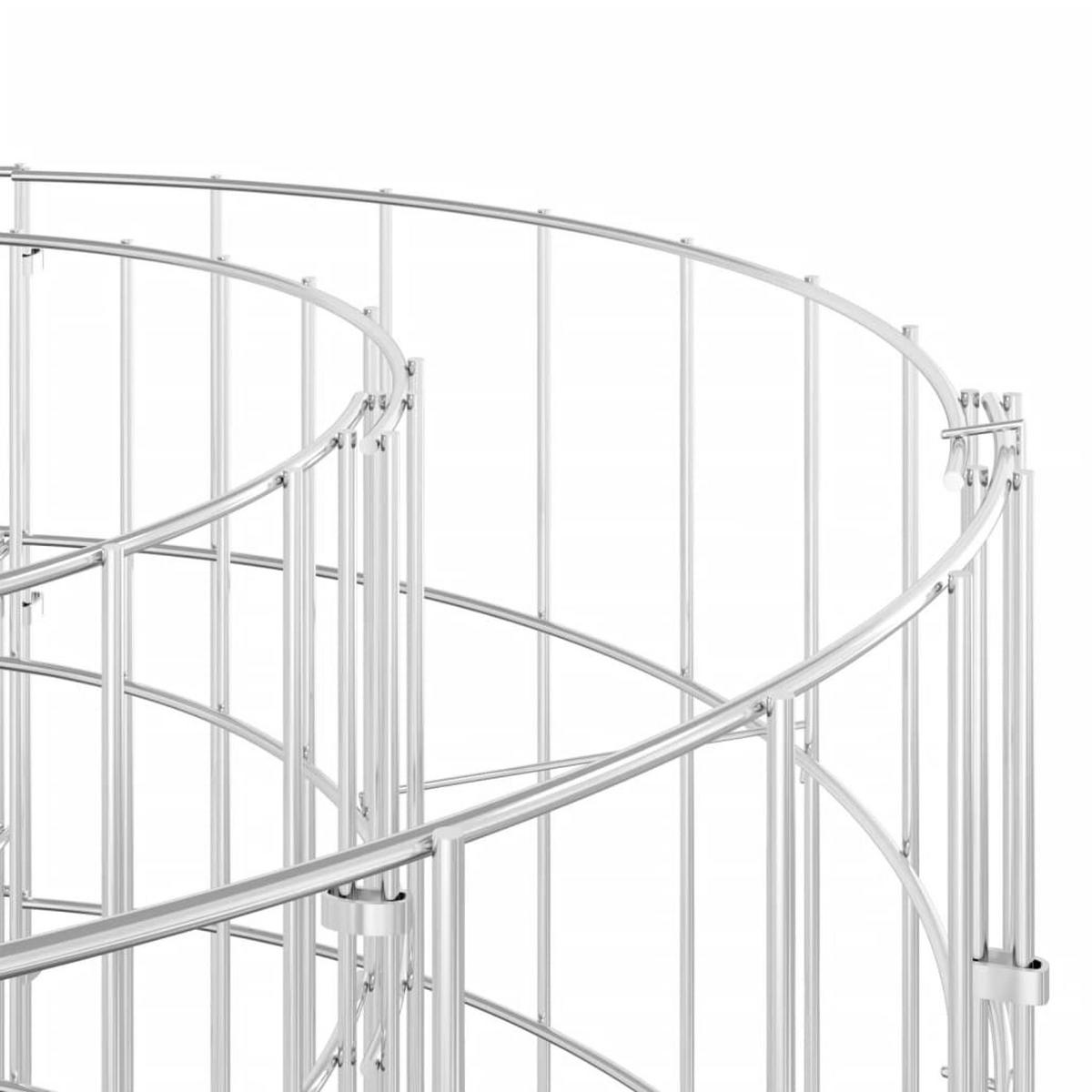 GABIONEN-HOCHBEET Verzinktes Eisen 200/100/100 Cm - Silberfarben, Metall (200/100/100cm) - vidaXL