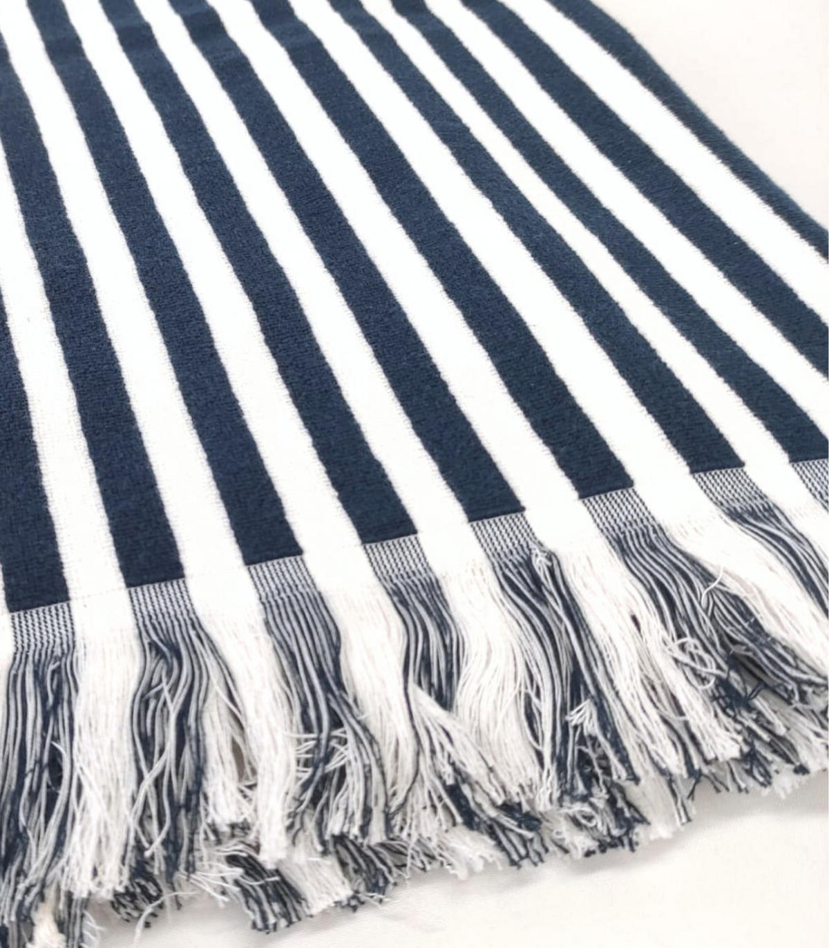 STRANDTUCH. Bio-Baumwolle. 100x180 cm - Weiß, Textil (100/180cm) - SOWL