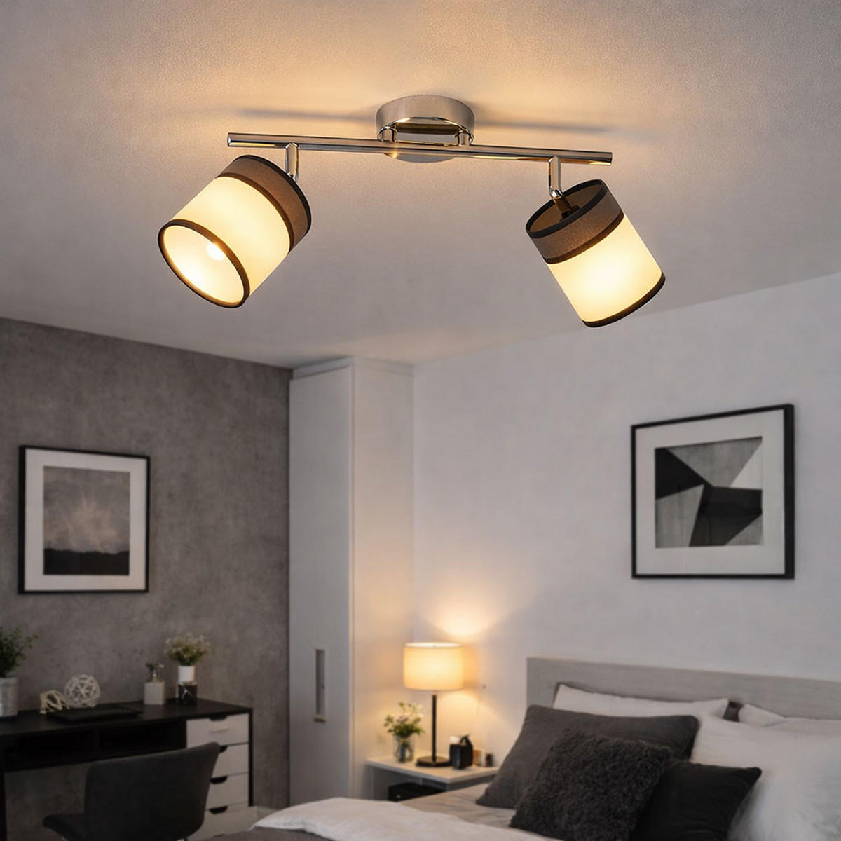 LED DECKENLEUCHTE Chrom Grau-Weiß - Silberfarben, Metall (51/10/21.5cm) - Wofi