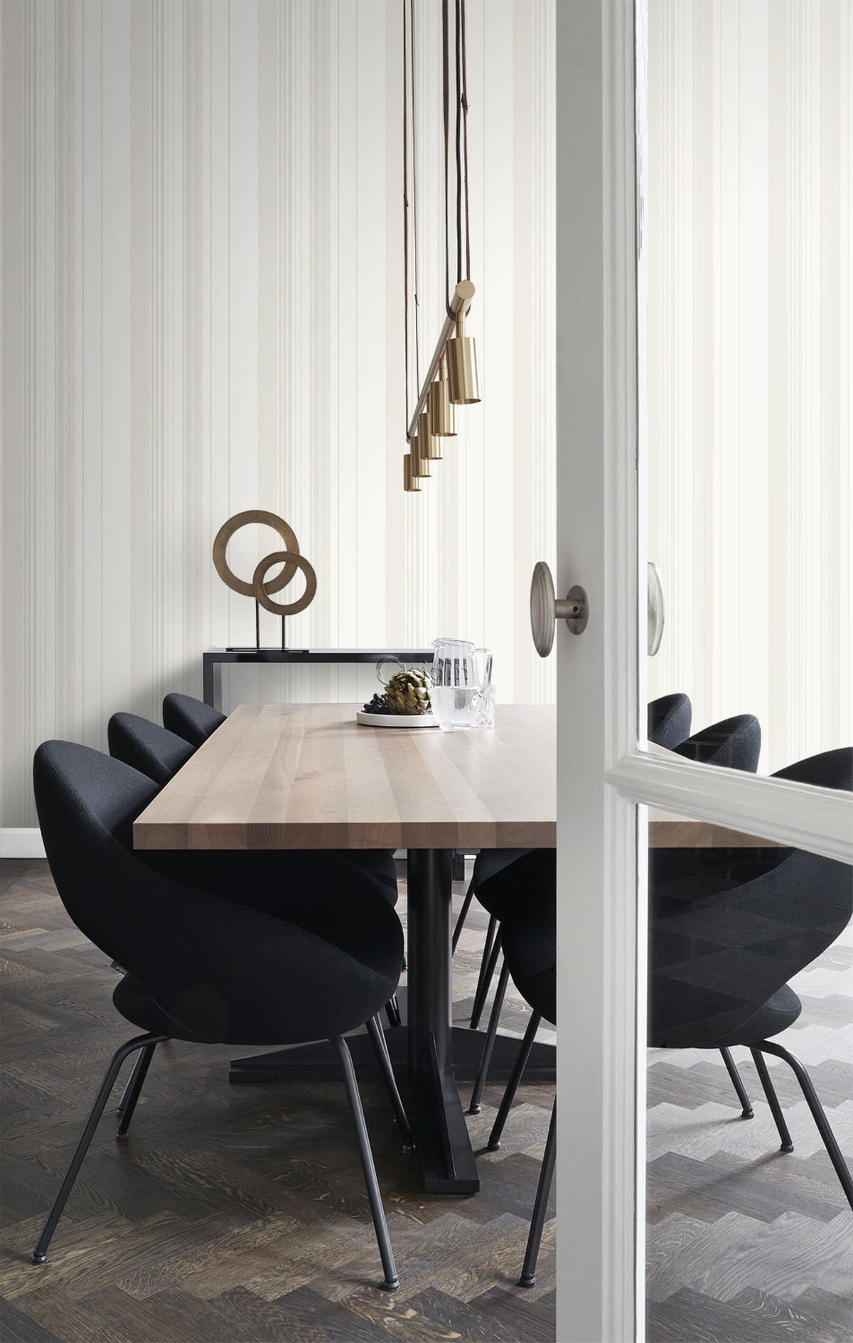 TAPETE Streifen 53 cm x 10.05 m - Weiß, Papier (53/1000cm) - Origin Wallcoverings