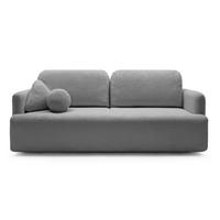 SCHLAFSOFA Lambina Grau Boucle - Schwarz/Grau, Kunststoff/Textil (227/92/104cm) - Selsey