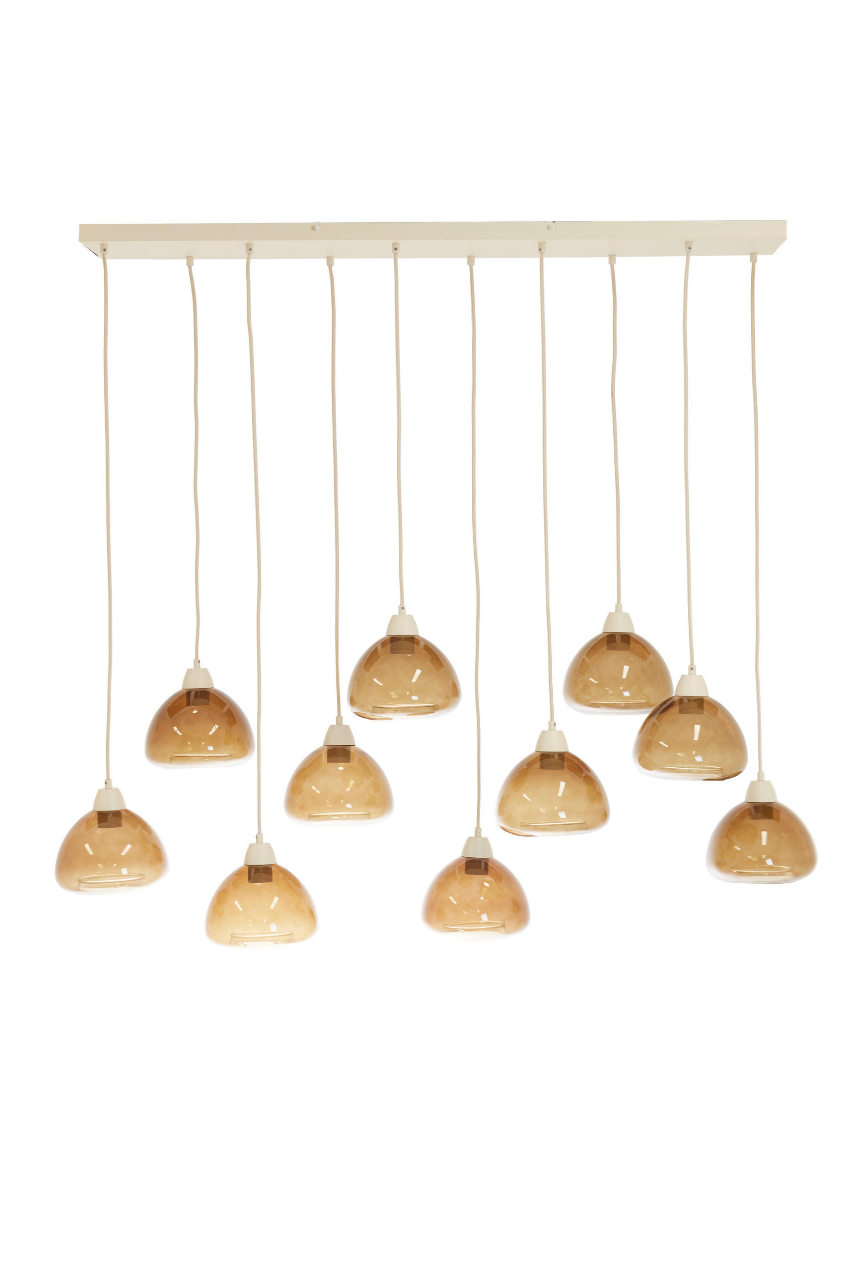 HÄNGELAMPE Bisho Braun 120/19/14 cm - Braun, Glas (120/19/14cm) - Light & Living
