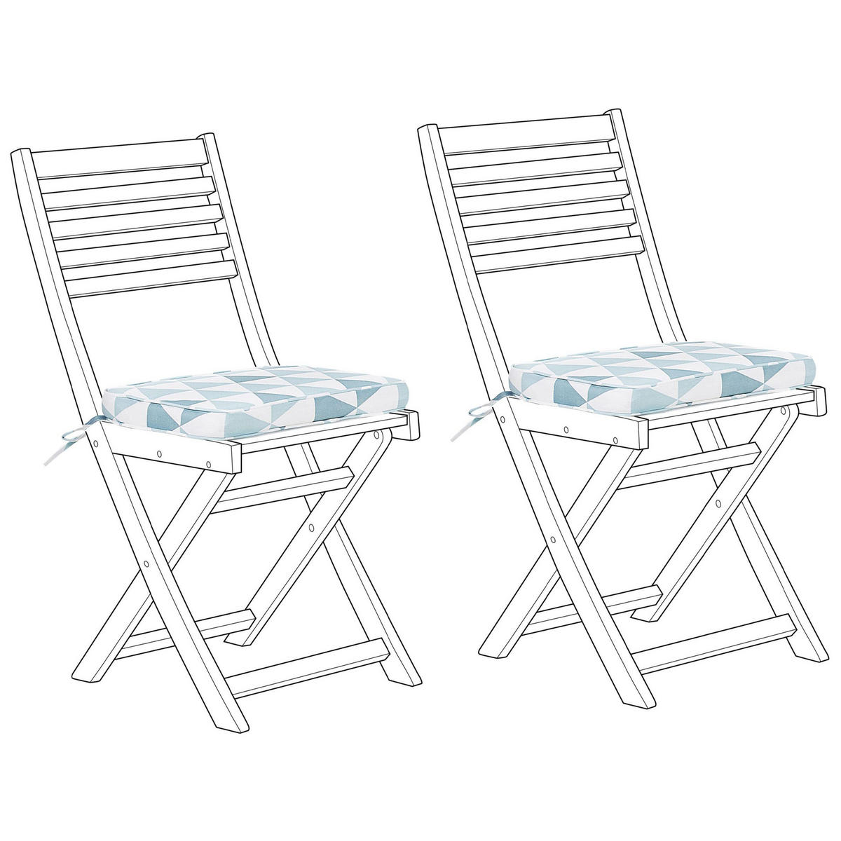 ÜLŐPÁRNA Fehér 29 x 38 cm Fiji - kék/fehér, textil (38/5/29cm) - Beliani