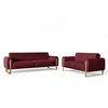 SOFASET Valerie 3-2 - Rot, Holzwerkstoff/Textil (228/79/90cm) - Fun Möbel